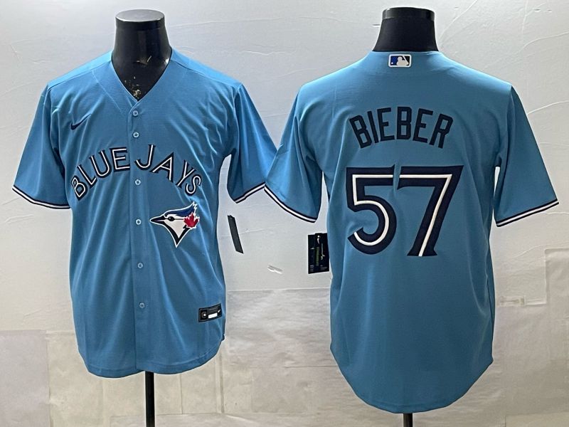 Men Toronto Blue Jays #57 Bieber Light Blue 2026 Nike Game MLB Jersey 001